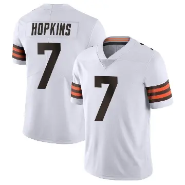 ＃7 Men's Dustin Hopkins White Limited Cleveland Browns Vapor Untouchable Jersey