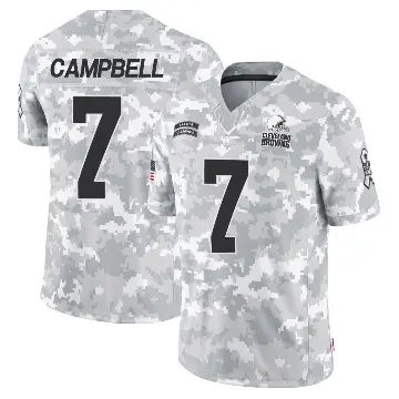 ＃7 Men's Tyson Campbell Arctic Camo Limited Cleveland Browns 2024 Salute to Service Jersey
