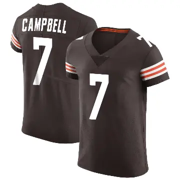 ＃7 Men's Tyson Campbell Brown Elite Cleveland Browns Vapor Jersey