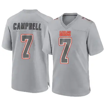 ＃7 Men's Tyson Campbell Gray Game Cleveland Browns Atmosphere Fashion Jersey