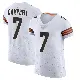 ＃7 Men's Tyson Campbell White Elite Cleveland Browns Vapor Jersey