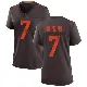 ＃7 Women's Dustin Hopkins Brown Game Cleveland Browns Alternate Jersey