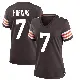 ＃7 Women's Dustin Hopkins Brown Game Cleveland Browns Team Color Jersey