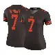 ＃7 Women's Dustin Hopkins Brown Legend Cleveland Browns Color Rush Jersey