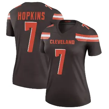 ＃7 Women's Dustin Hopkins Brown Legend Cleveland Browns Jersey