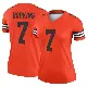 ＃7 Women's Dustin Hopkins Orange Legend Cleveland Browns Inverted Jersey