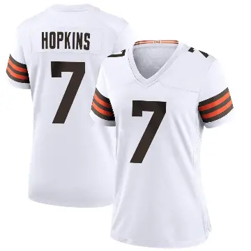 ＃7 Women's Dustin Hopkins White Game Cleveland Browns Jersey