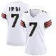 ＃7 Women's Dustin Hopkins White Game Cleveland Browns Jersey