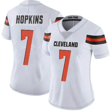 ＃7 Women's Dustin Hopkins White Limited Cleveland Browns Vapor Untouchable Jersey