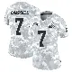 ＃7 Women's Tyson Campbell Arctic Camo Limited Cleveland Browns 2024 Salute to Service Jersey