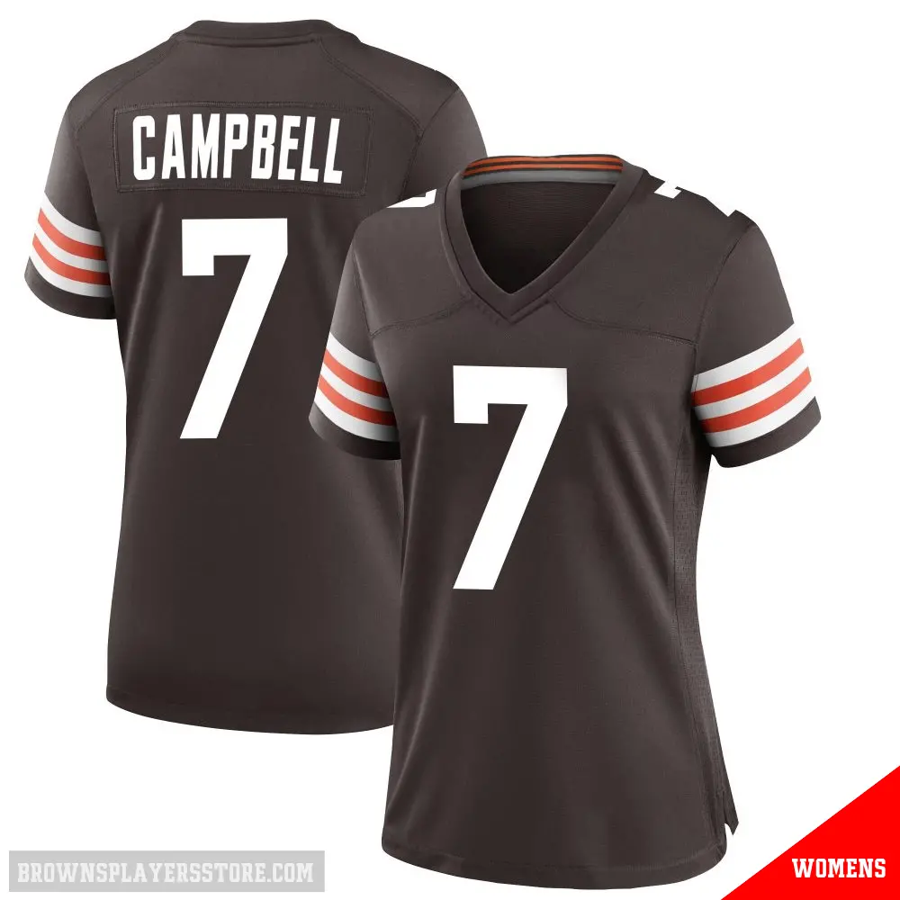 ＃7 Women's Tyson Campbell Brown Game Cleveland Browns Team Color Jersey