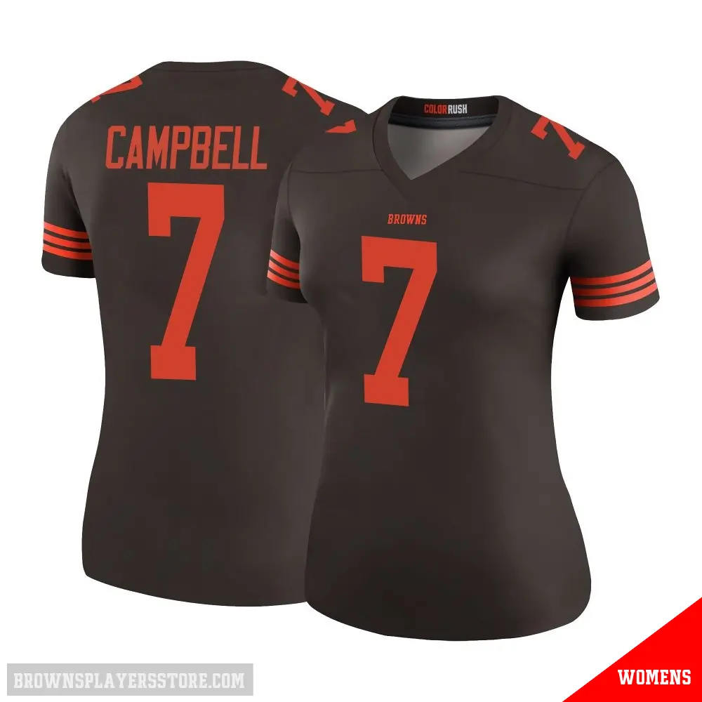 ＃7 Women's Tyson Campbell Brown Legend Cleveland Browns Color Rush Jersey