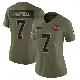 ＃7 Women's Tyson Campbell Olive Limited Cleveland Browns 2025 Salute to Service Jersey