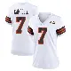 ＃7 Women's Tyson Campbell White Game Cleveland Browns 1946 Collection Alternate Jersey