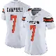 ＃7 Women's Tyson Campbell White Limited Cleveland Browns Vapor Untouchable Jersey