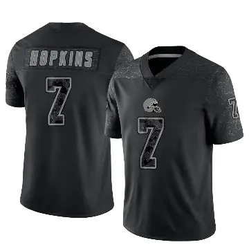 ＃7 Youth Dustin Hopkins Black Limited Cleveland Browns Reflective Jersey