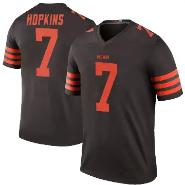 ＃7 Youth Dustin Hopkins Brown Legend Cleveland Browns Color Rush Jersey