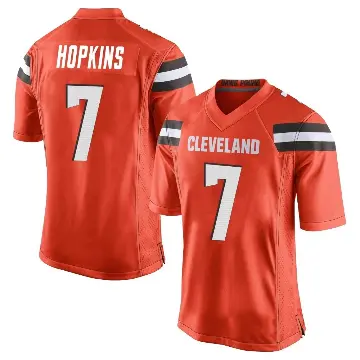 ＃7 Youth Dustin Hopkins Orange Game Cleveland Browns Alternate Jersey