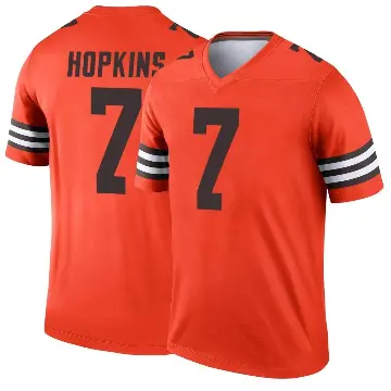 ＃7 Youth Dustin Hopkins Orange Legend Cleveland Browns Inverted Jersey