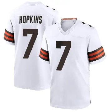 ＃7 Youth Dustin Hopkins White Game Cleveland Browns Jersey
