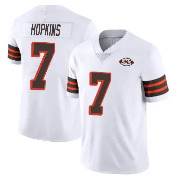 ＃7 Youth Dustin Hopkins White Limited Cleveland Browns Vapor 1946 Collection Alternate Jersey