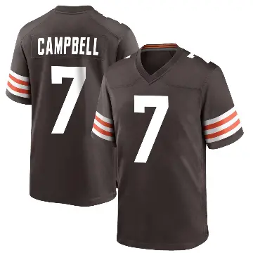 ＃7 Youth Tyson Campbell Brown Game Cleveland Browns Team Color Jersey