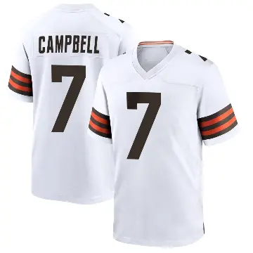 ＃7 Youth Tyson Campbell White Game Cleveland Browns Jersey