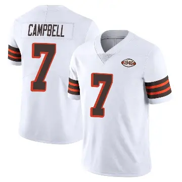 ＃7 Youth Tyson Campbell White Limited Cleveland Browns Vapor 1946 Collection Alternate Jersey