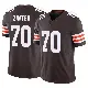 ＃70 Men's Zak Zinter Brown Limited Cleveland Browns Vapor F.U.S.E. Jersey