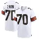 ＃70 Men's Zak Zinter White Game Cleveland Browns Jersey