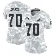 ＃70 Women's Zak Zinter Arctic Camo Limited Cleveland Browns 2024 Salute to Service Jersey