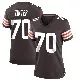 ＃70 Women's Zak Zinter Brown Game Cleveland Browns Team Color Jersey