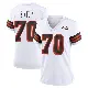 ＃70 Women's Zak Zinter White Game Cleveland Browns 1946 Collection Alternate Jersey