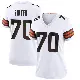 ＃70 Women's Zak Zinter White Game Cleveland Browns Jersey