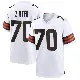 ＃70 Youth Zak Zinter White Game Cleveland Browns Jersey