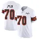 ＃70 Youth Zak Zinter White Limited Cleveland Browns Vapor 1946 Collection Alternate Jersey