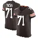 ＃71 Men's Cornelius Lucas Brown Elite Cleveland Browns Vapor Jersey