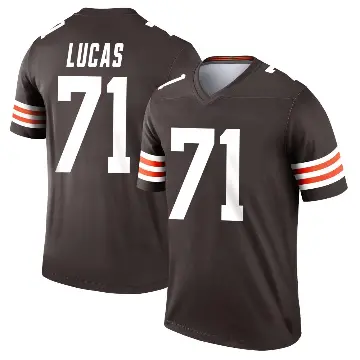 ＃71 Men's Cornelius Lucas Brown Legend Cleveland Browns Jersey