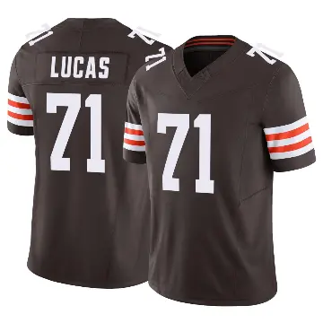 ＃71 Men's Cornelius Lucas Brown Limited Cleveland Browns Vapor F.U.S.E. Jersey