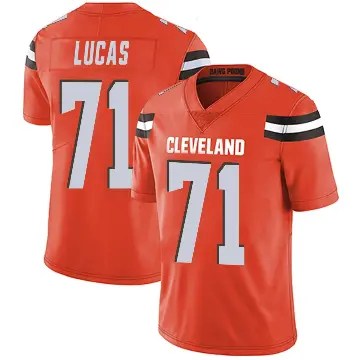 ＃71 Men's Cornelius Lucas Orange Limited Cleveland Browns Alternate Vapor Untouchable Jersey