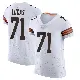 ＃71 Men's Cornelius Lucas White Elite Cleveland Browns Vapor Jersey