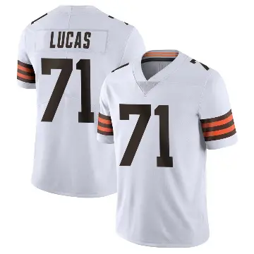 ＃71 Men's Cornelius Lucas White Limited Cleveland Browns Vapor Untouchable Jersey