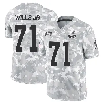 ＃71 Men's Jedrick Wills Jr. Arctic Camo Limited Cleveland Browns 2024 Salute to Service Jersey