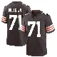 ＃71 Men's Jedrick Wills Jr. Brown Game Cleveland Browns Team Color Jersey
