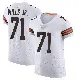 ＃71 Men's Jedrick Wills Jr. White Elite Cleveland Browns Vapor Jersey