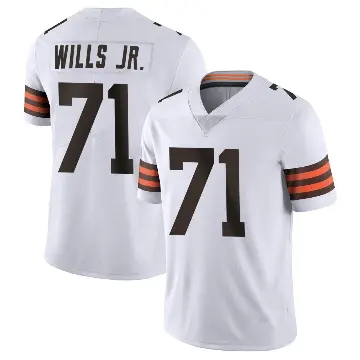 ＃71 Men's Jedrick Wills Jr. White Limited Cleveland Browns Vapor Untouchable Jersey
