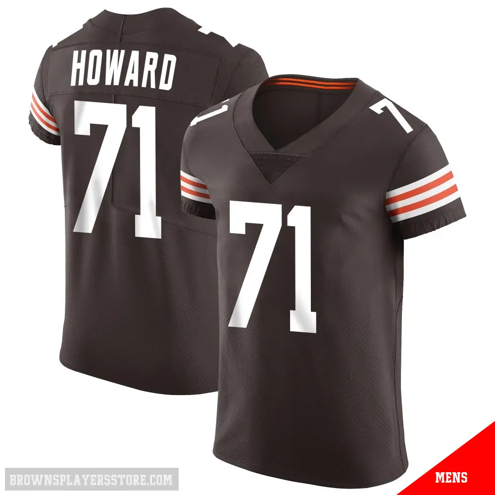 ＃71 Men's Tytus Howard Brown Elite Cleveland Browns Vapor Jersey