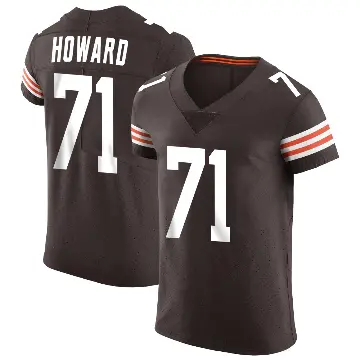 ＃71 Men's Tytus Howard Brown Elite Cleveland Browns Vapor Jersey