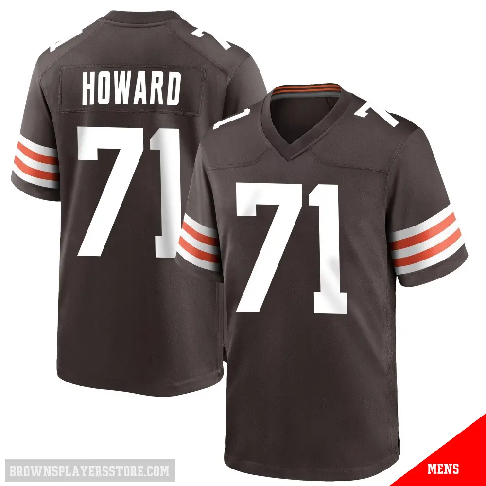 ＃71 Men's Tytus Howard Brown Game Cleveland Browns Team Color Jersey