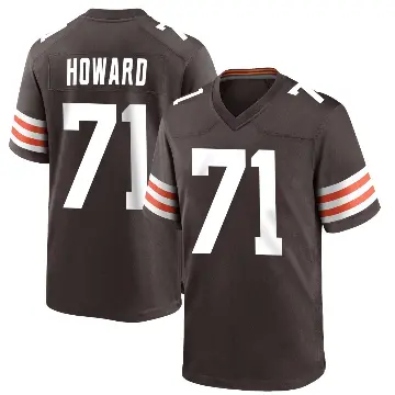 ＃71 Men's Tytus Howard Brown Game Cleveland Browns Team Color Jersey